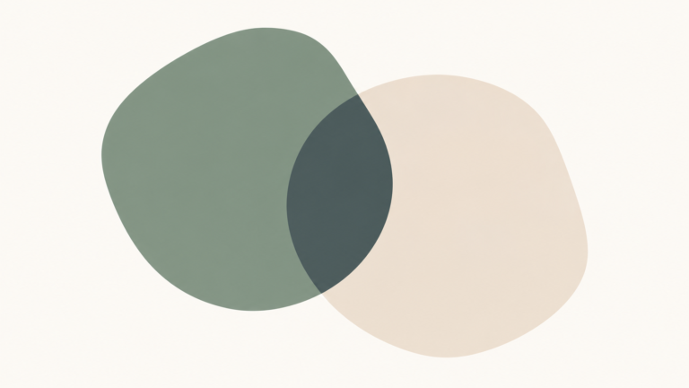 Abstract overlapping shapes representing identity and bisexual erasure